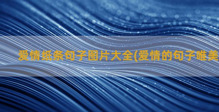 爱情纸条句子图片大全(爱情的句子唯美短句图片)